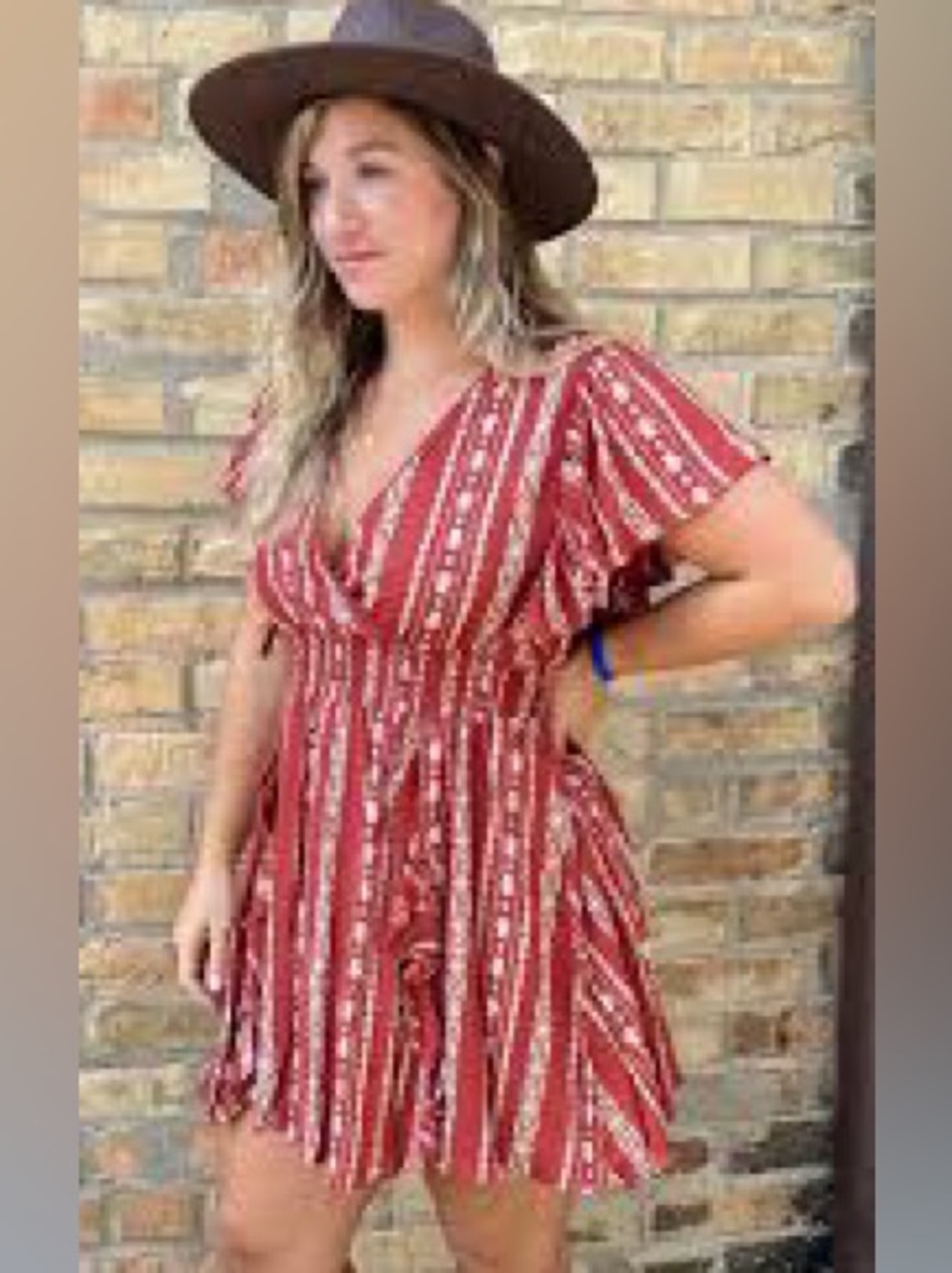 Angie’s Navajo print rust dress